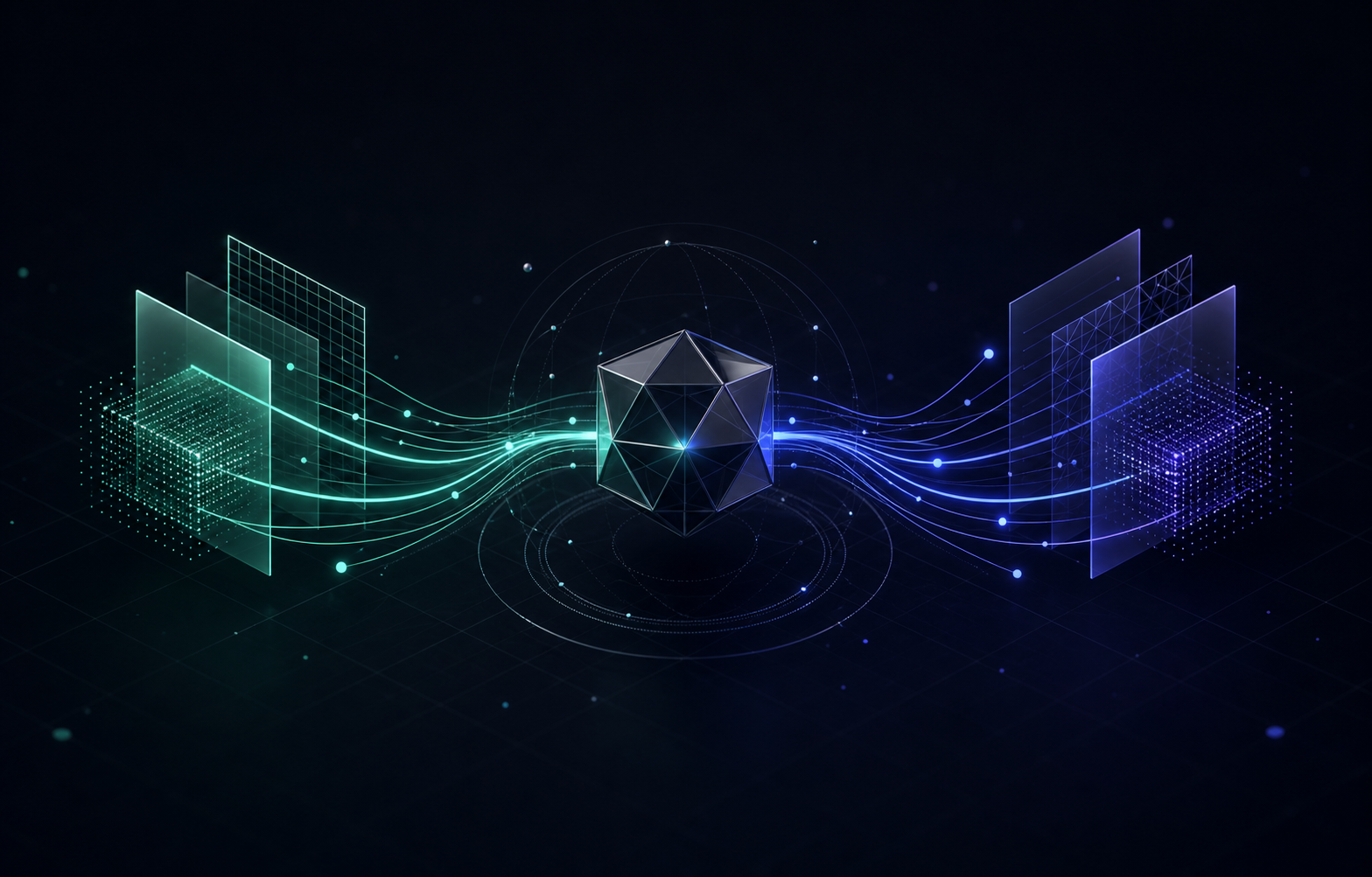 Abstract rendering pipeline flowing from a shared core into two graphics backends